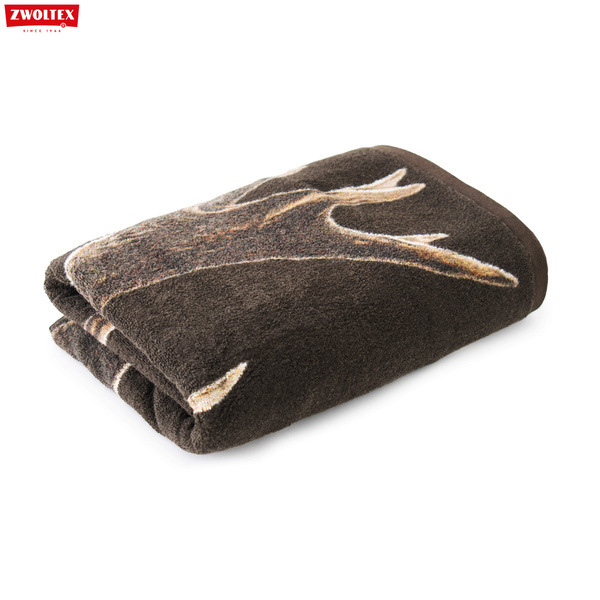 Myśliwski ręcznik bawełniany firmy Zwoltex - wzór Jeleń - 70x140cm