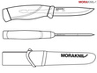 Nóż MORAKNIV Companion HaevyDuty - stal węglowa - khaki