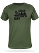 T-shirt termoaktywny khaki nadruk NIE MAM CZASU JADĘ DO LASU