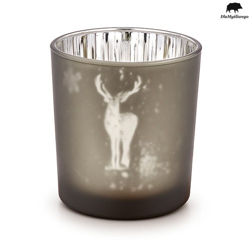 Ozdobny świecznik do tea lightów z myśliwskim wzorem BYKA