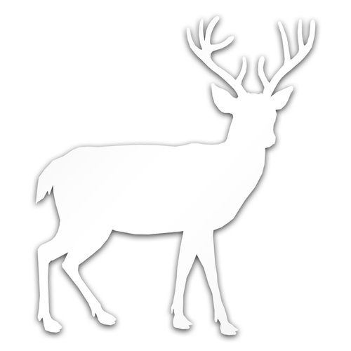 JELEŃ odblaskowa naklejka na auto srebrna