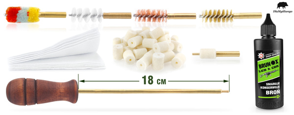 Zestaw akcesoriów do czyszczenia broni krótkiej kaliber 9 mm