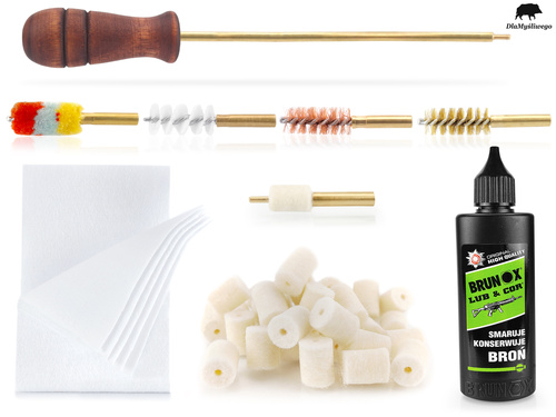 Zestaw akcesoriów do czyszczenia broni krótkiej kaliber 9 mm