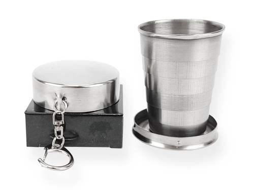 Kieliszek teleskopowy składany metalowy brelok