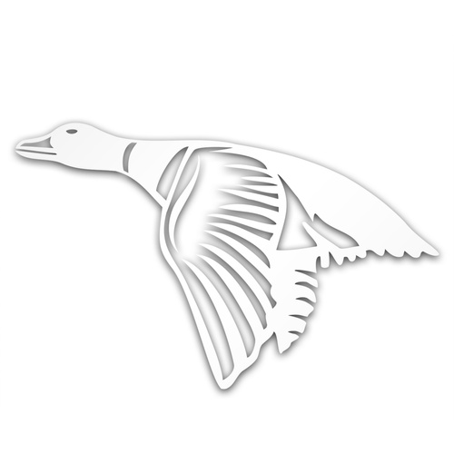 KACZKA odblaskowa naklejka na auto srebrna