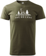 T-shirt military nadruk NIE MAM CZASU IDĘ DO LASU
