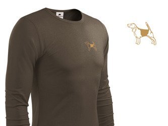 Beagle koszulka longsleeve brązowa