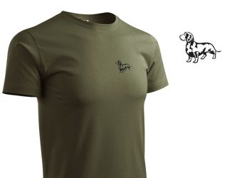 Jamnik Szorstkowłosy koszulka zieleń wojskowa