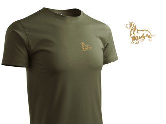 Jamnik Szorstkowłosy koszulka zieleń wojskowa