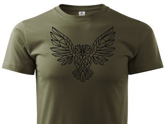 Myśliwska koszulka militarna nadruk myśliwski Sowa
