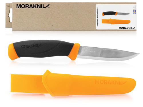 Nóż MORAKNIV Companion Haevy Duty - stal węglowa - pomarańczowy fluo - pudełko prezentowe