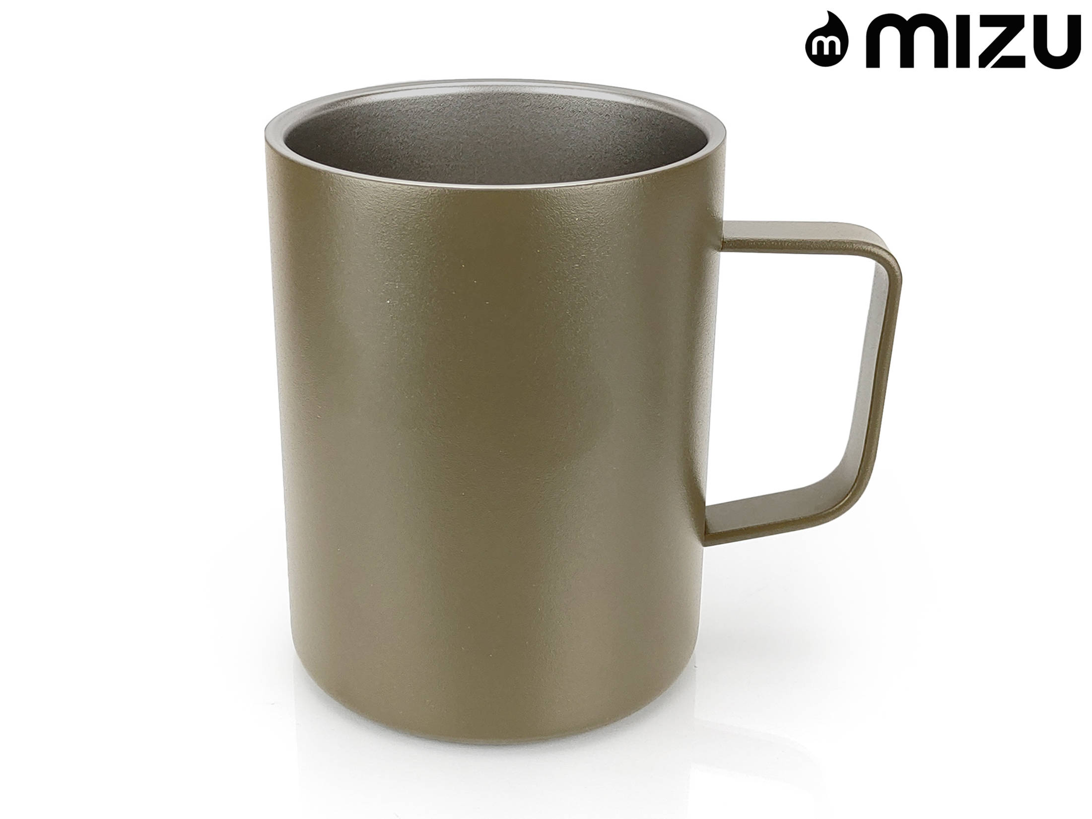 Mizu - Coffee Mug | 14 oz Stainless Mug | Vacuum Insulated | Stainless Safari Green