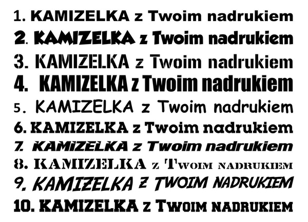 Kamizelka odblaskowa z własnym napisem lub logo