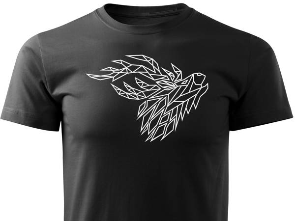 Koszulka T-shirt myśliwski nadruk Byk na rykowisku