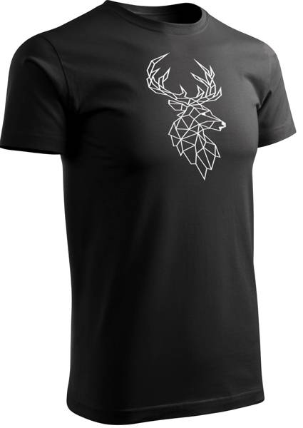 Koszulka T-shirt z myśliwskim nadrukiem geometrycznym Byk 