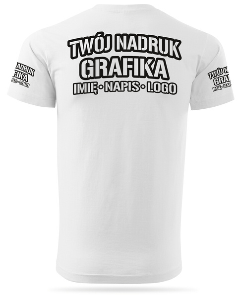 Koszulka T-shirt z własnym nadrukiem - biała