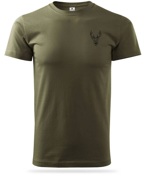 Koszulka myśliwska T-shirt nadruk - Głowa Byka