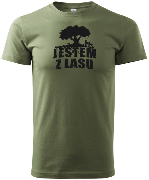 Koszulka myśliwska T-shirt nadruk Jestem z Lasu