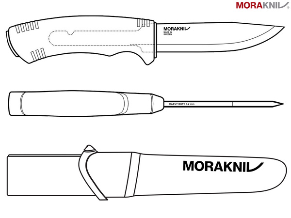 Nóż MORAKNIV BlackBlade - stal węglowa - czarny - pudełko prezentowe