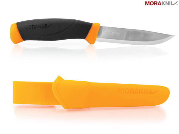 Nóż MORAKNIV Companion Haevy Duty - stal węglowa - pomarańczowy fluo - pudełko prezentowe