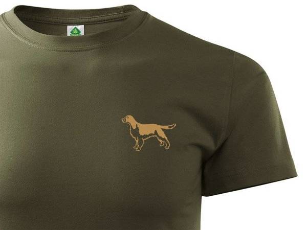 Springer Spaniel koszulka zieleń wojskowa