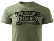 Koszulka T-shirt z własnym nadrukiem - khaki