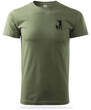 Koszulka myśliwska T-shirt nadruk - Myśliwy z Labradorem