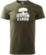 Myśliwska koszulka T-shirt nadruk Jestem z lasu