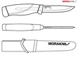 Nóż MORAKNIV Companion Haevy Duty - stal węglowa - pomarańczowy fluo - pudełko prezentowe