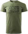 T-shirt khaki nadruk PYTASZ DZIKA?