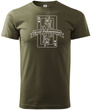 T-shirt military nadruk KRÓL POLOWANIA