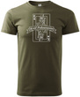 T-shirt military nadruk KRÓL POLOWANIA