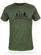 T-shirt termoaktywny khaki nadruk NIE MAM CZASU IDĘ DO LASU wz.2